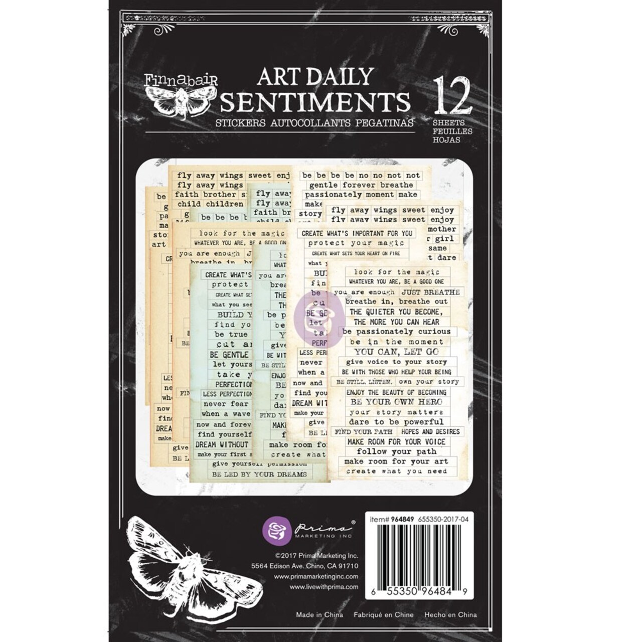 Prima Marketing Inc Art Daily Planner Sticker Pad - Sentiments 655350964849